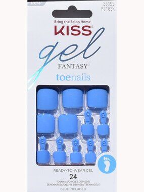 Kiss Gel Fantasy Toenails Pedicure Kit - Electric Feel